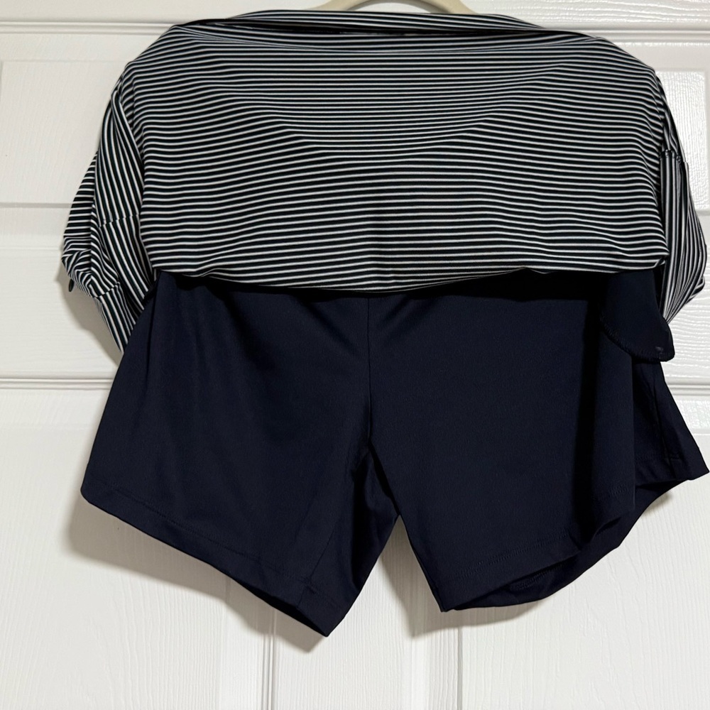 CHICO’S STRIPPED SKORT 3XL NAVY WHITE PULL-ON SKIRT SHORTS PLUS SIZE NWT - Picture 9 of 11